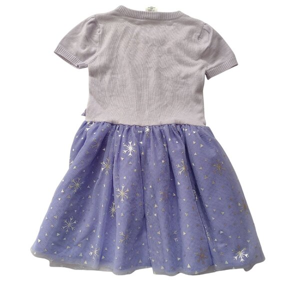 Disney Frozen Girls Sweater Dress M 7-8 Elsa Snowflakes Fairy Skirt Cosplay - Picture 7 of 8